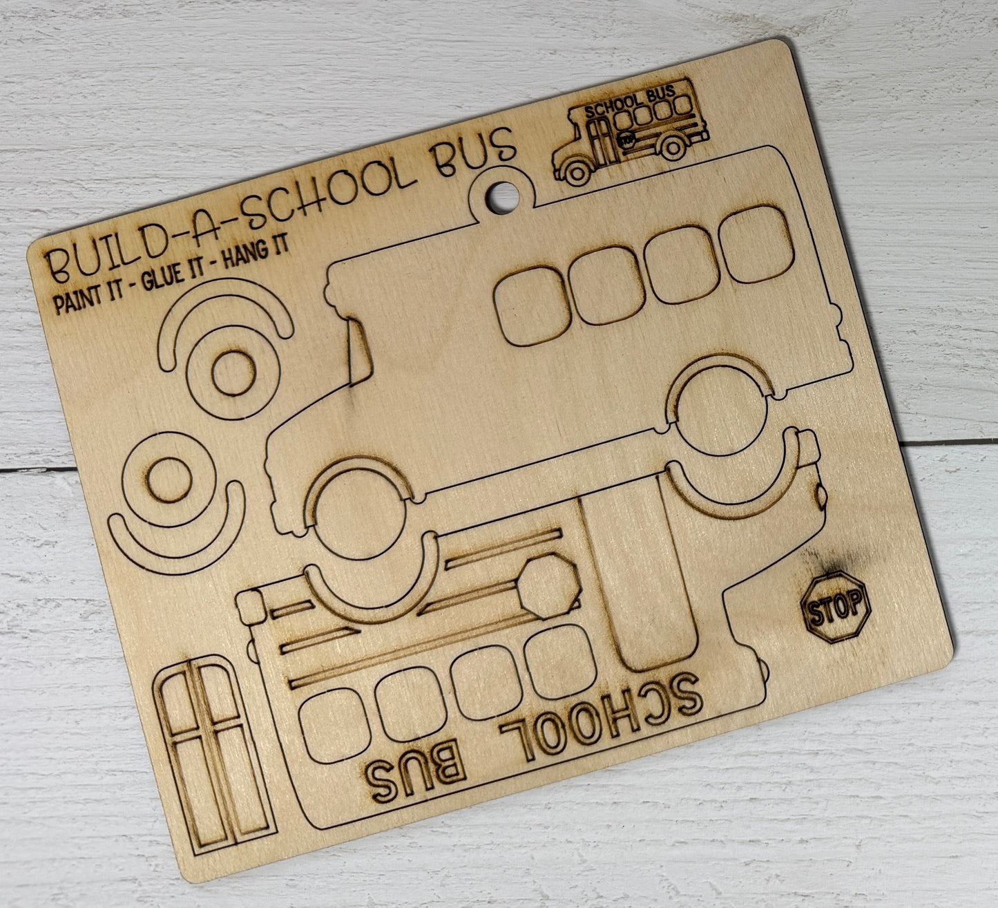 Bus DIY Paint Ornament