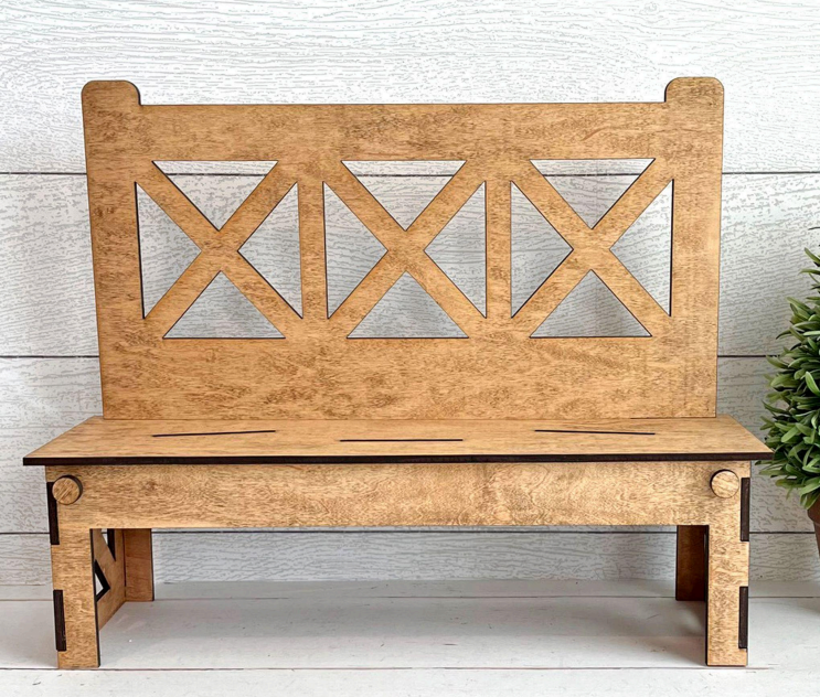wooden bench