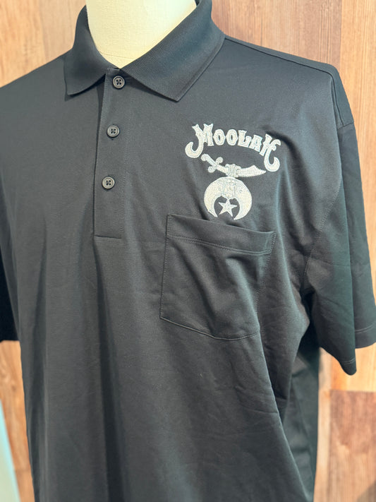 a black shirt with a logo on it