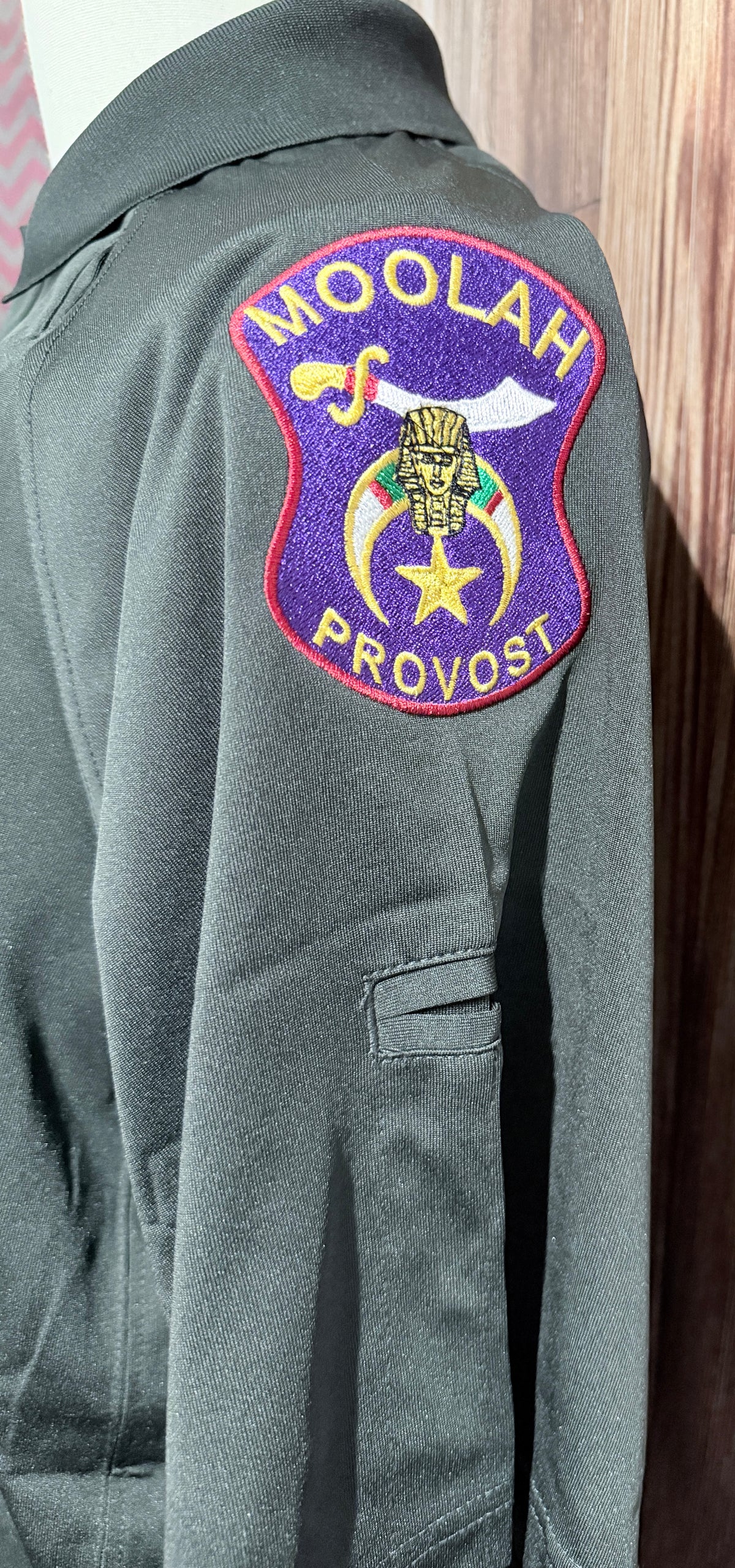 a close up of a patch on a jacket