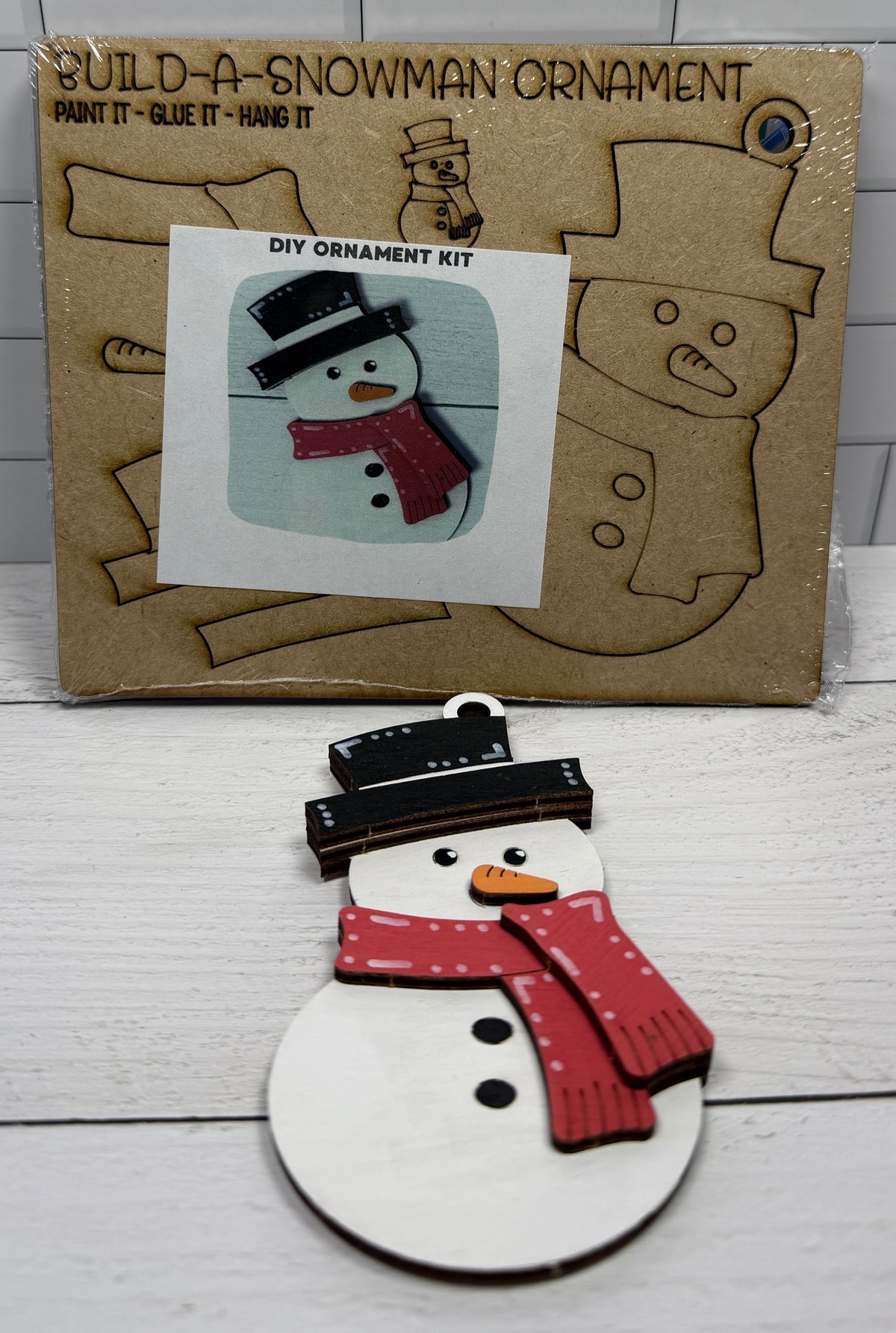 a snowman with a picture of a snowman