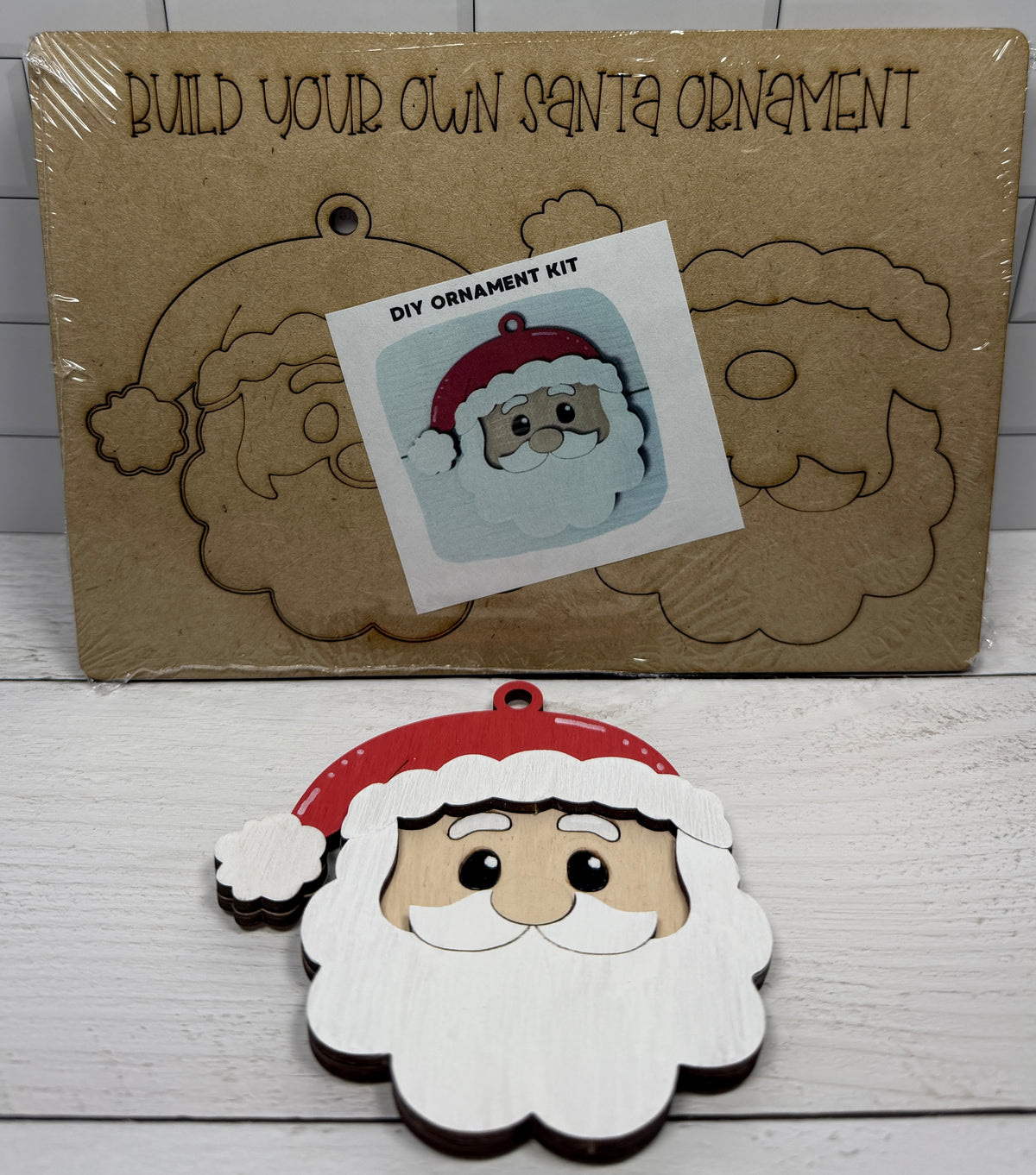 a wooden ornament with a beard and mustache