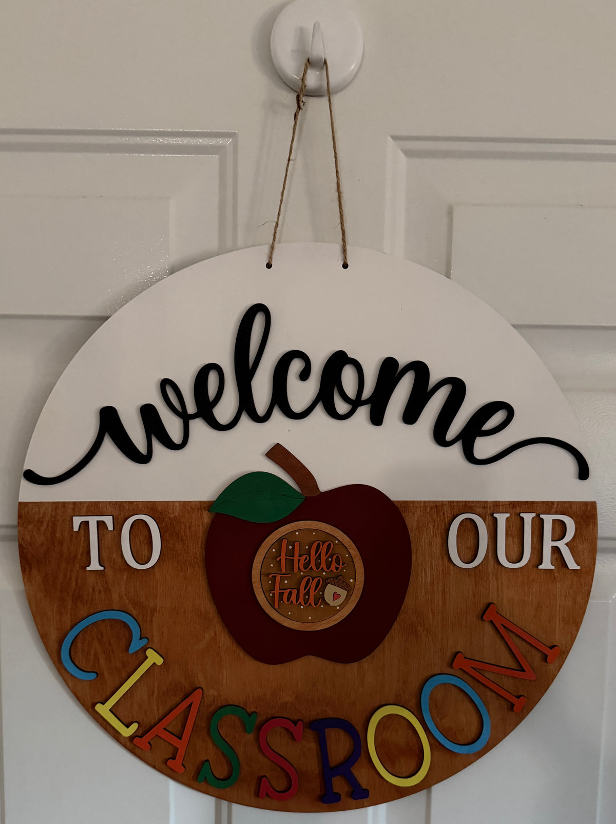 a sign on a door