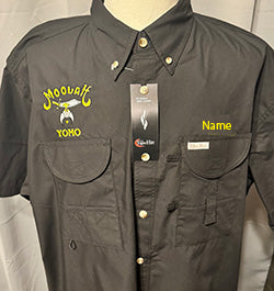 a shirt with name and name tag